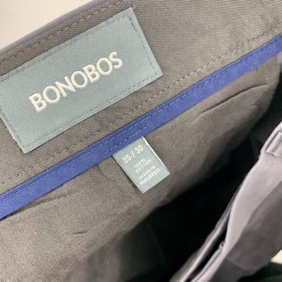Bonobos Pants Mens 35 x 30 Friday Gray Straight Leg Workwear Casual Friday - Picture 7 of 10